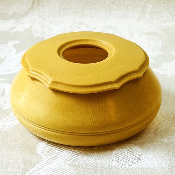 Art Deco Celluloid Vanity Set PyRaLin Vintage Du Barry French Hair Receiver 1930 - Picture 4 of 13